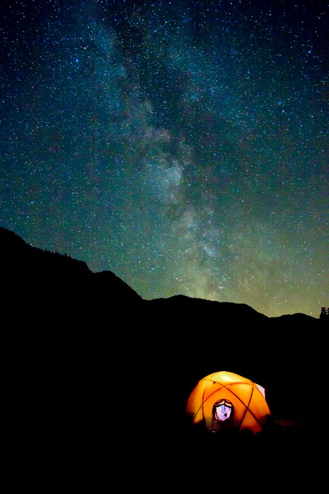 Tent and Stars on the Baker River