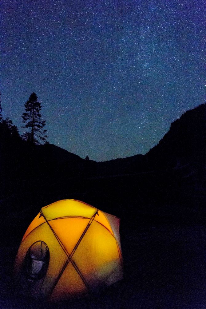 Another picture of a tent with stars!