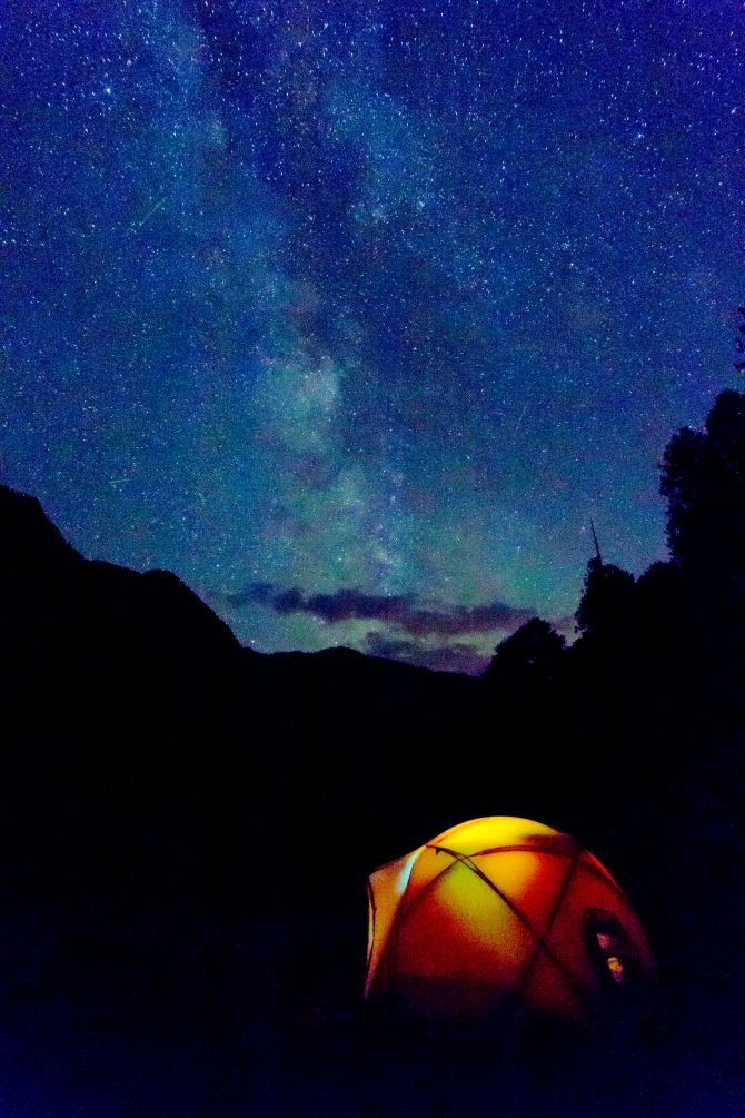 On the Baker River: Tent and Stars
