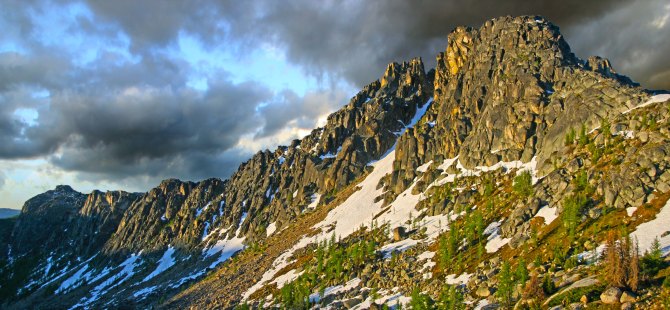 Amphitheater Mountain from Cathedral Pass, Pasayten Wilderness