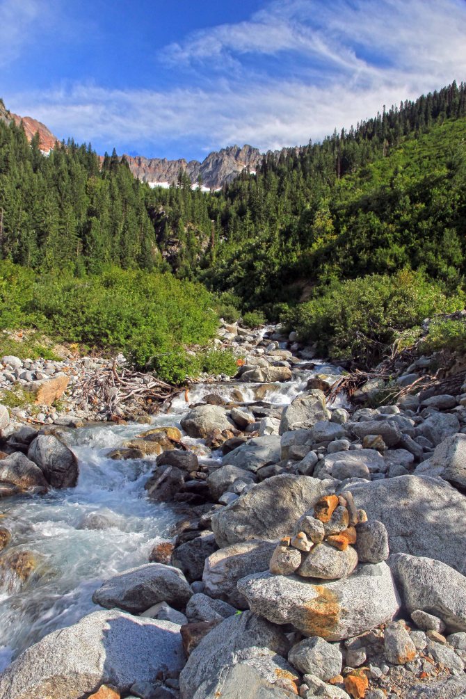 Cairn at Basin Creek Crossing