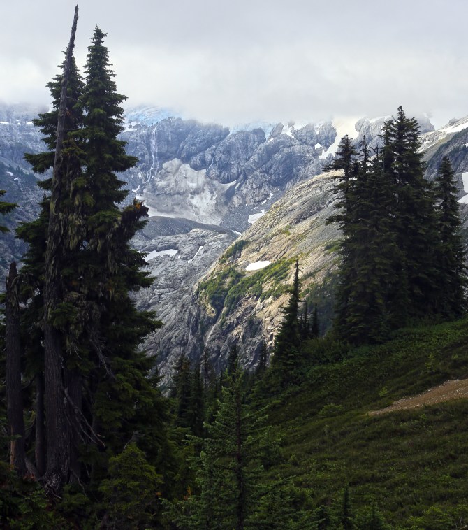 Mt Challenger lost in clouds
