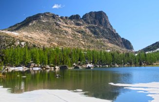 Cathedral Peak from Upper Cathedral Lake, July 2010em