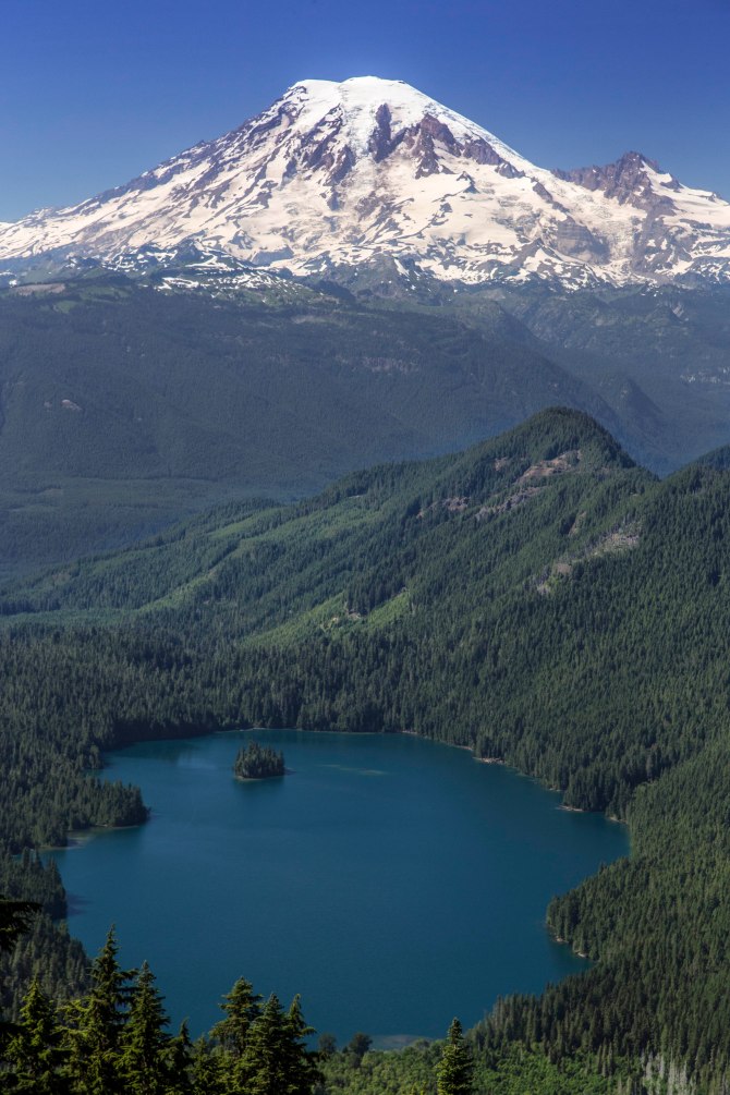 Mount Rainier and Packwood Lake, Goat Rocks Wilderness