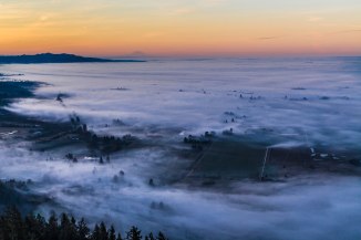 Skagit Valley at sunrise from Samish Overlook