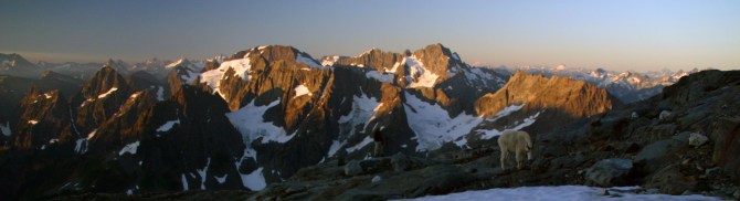 Morning at Sahale Camp with visitor