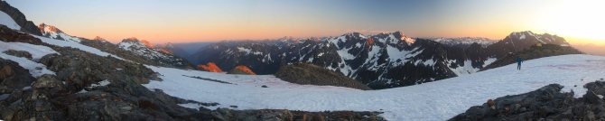 sahale camp sunset Panorama