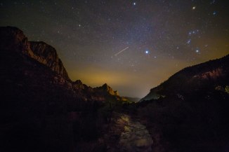 Zion River and Orion