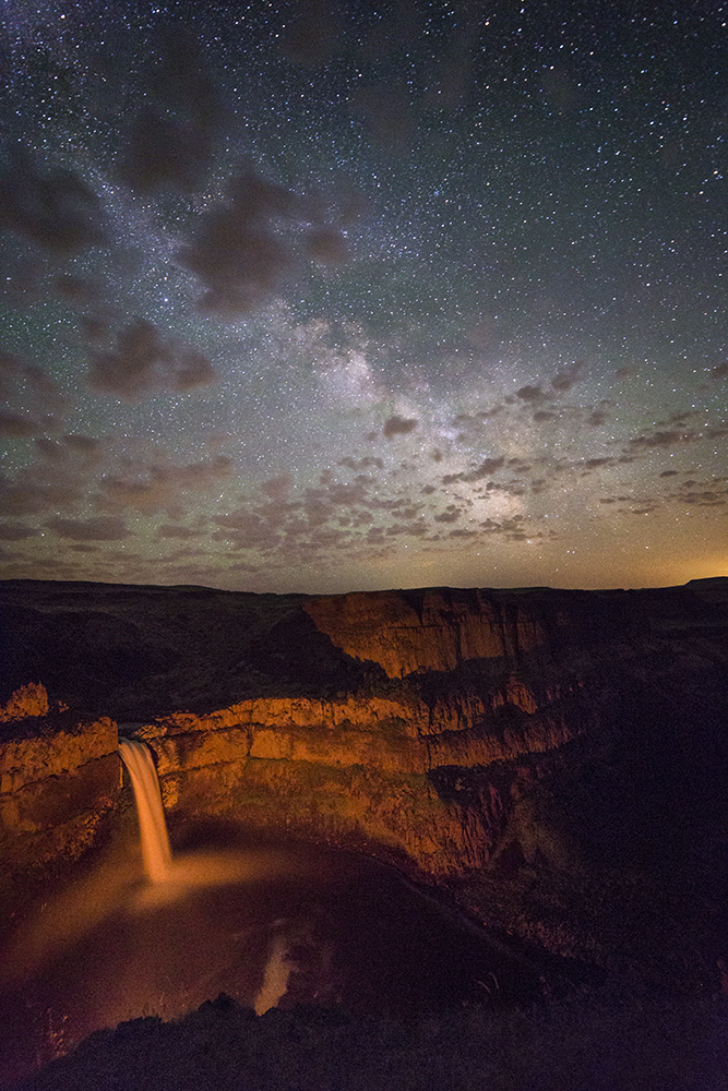 Palouse Falls reflected light 