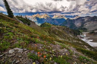 Maple Pass Trail: Switchbacks headed down