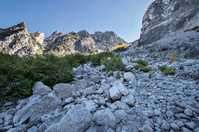 Aasgard Pass, the "trail" headed up!