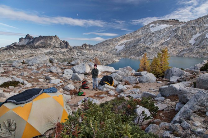 Camped at Isolation Lake, Enchantments, Alpine Lakes Wilderness