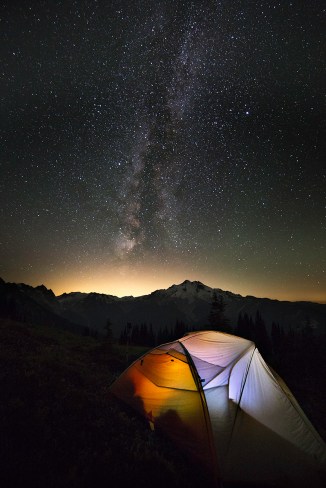 Camped in the Glacier Peak Wilderness