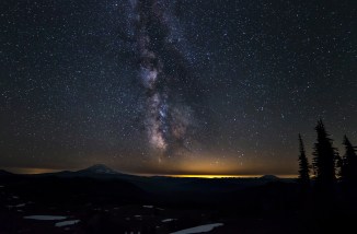 Mount Adams and the Milky Way, Goat Rocks Wilderness 