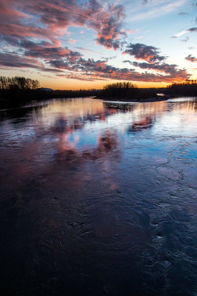 Skagit River at Sunset