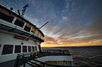 Washington State Ferry Sunrise light