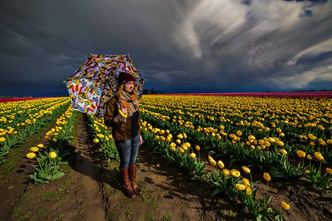 Stormy  Skies, Sun and an Umbrella