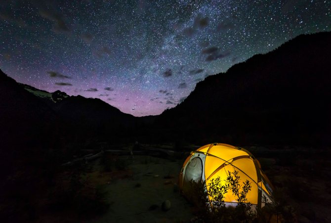 Glow of Aurora Borealis