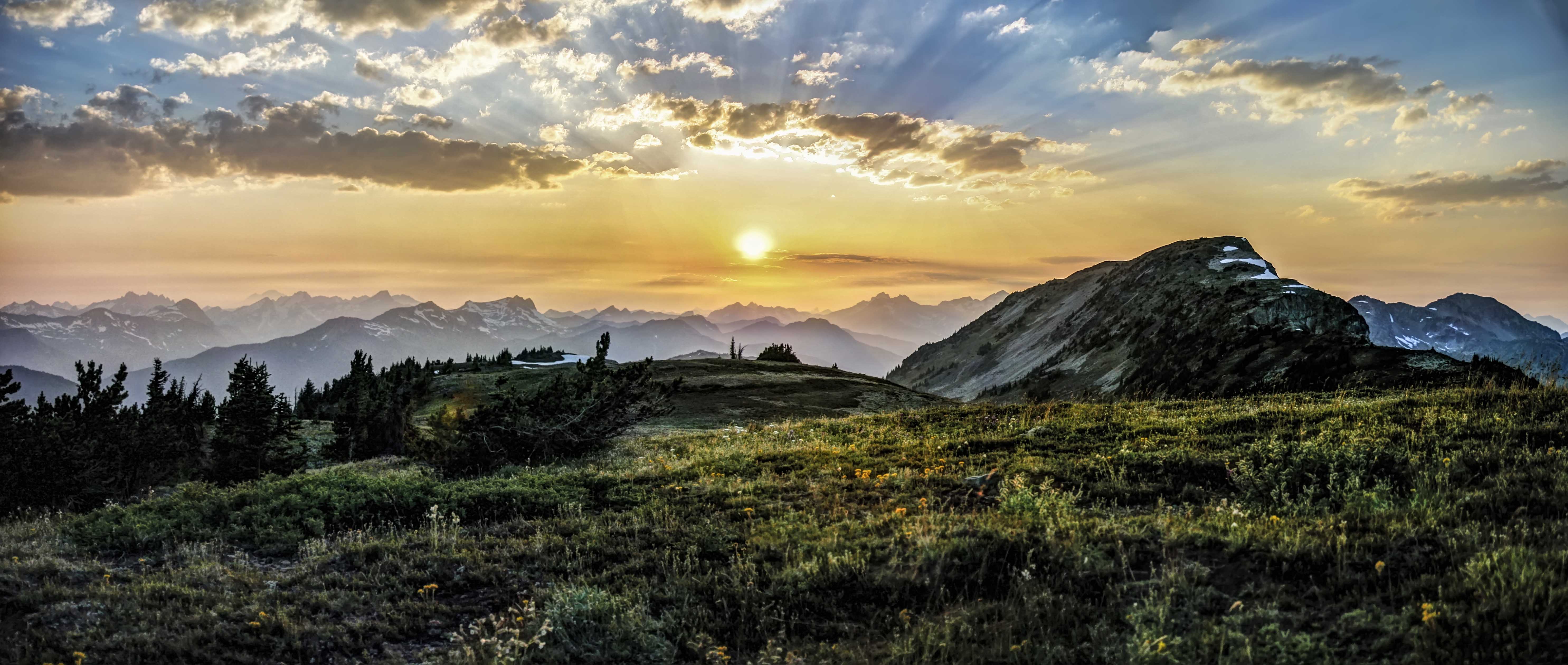 Sunset atop Devils Dome, Pasayten Wilderness, North Cascades